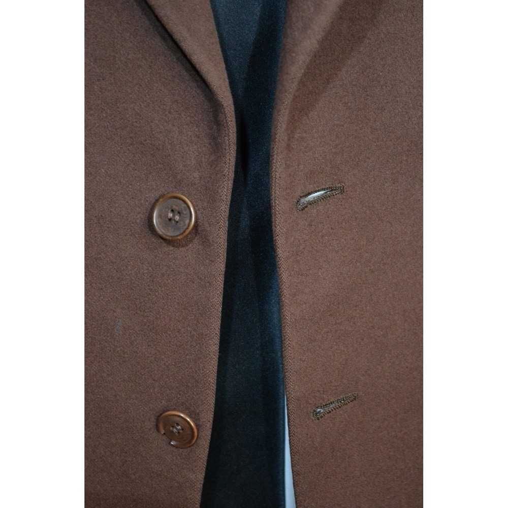 Luciano Barbera Sport Coat Men 42L Brown Cashmere Wool Patch Blazer Jacket Italy - Picture 7 of 16